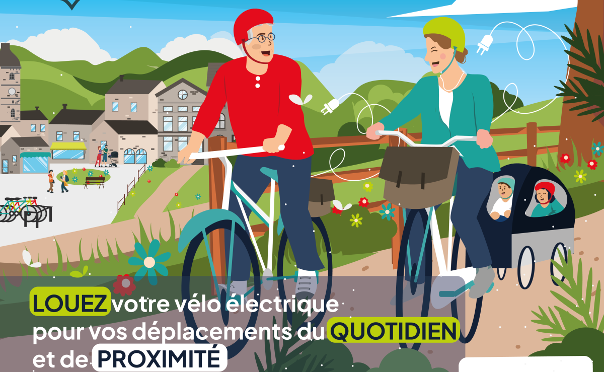 Location longue durée de vélo à assistance électrique Hautes Terres communauté